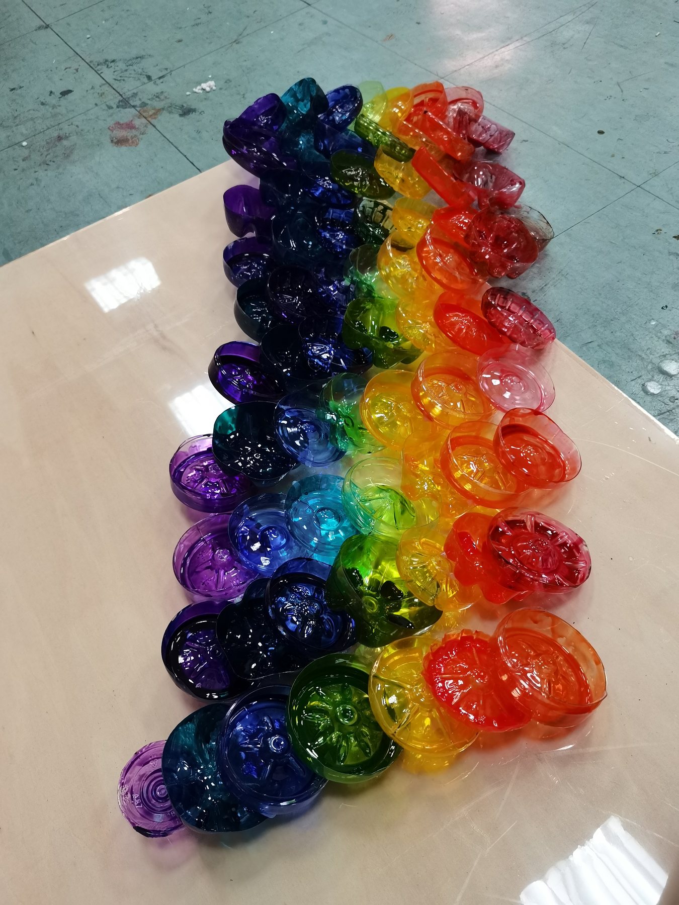 Color gradient of melt data