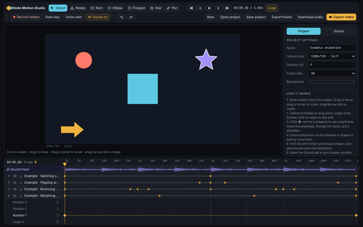 Node Motion Studio